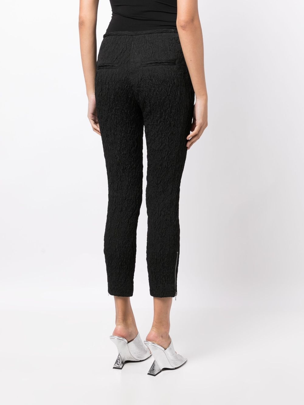 crinkled cropped trousers - 4