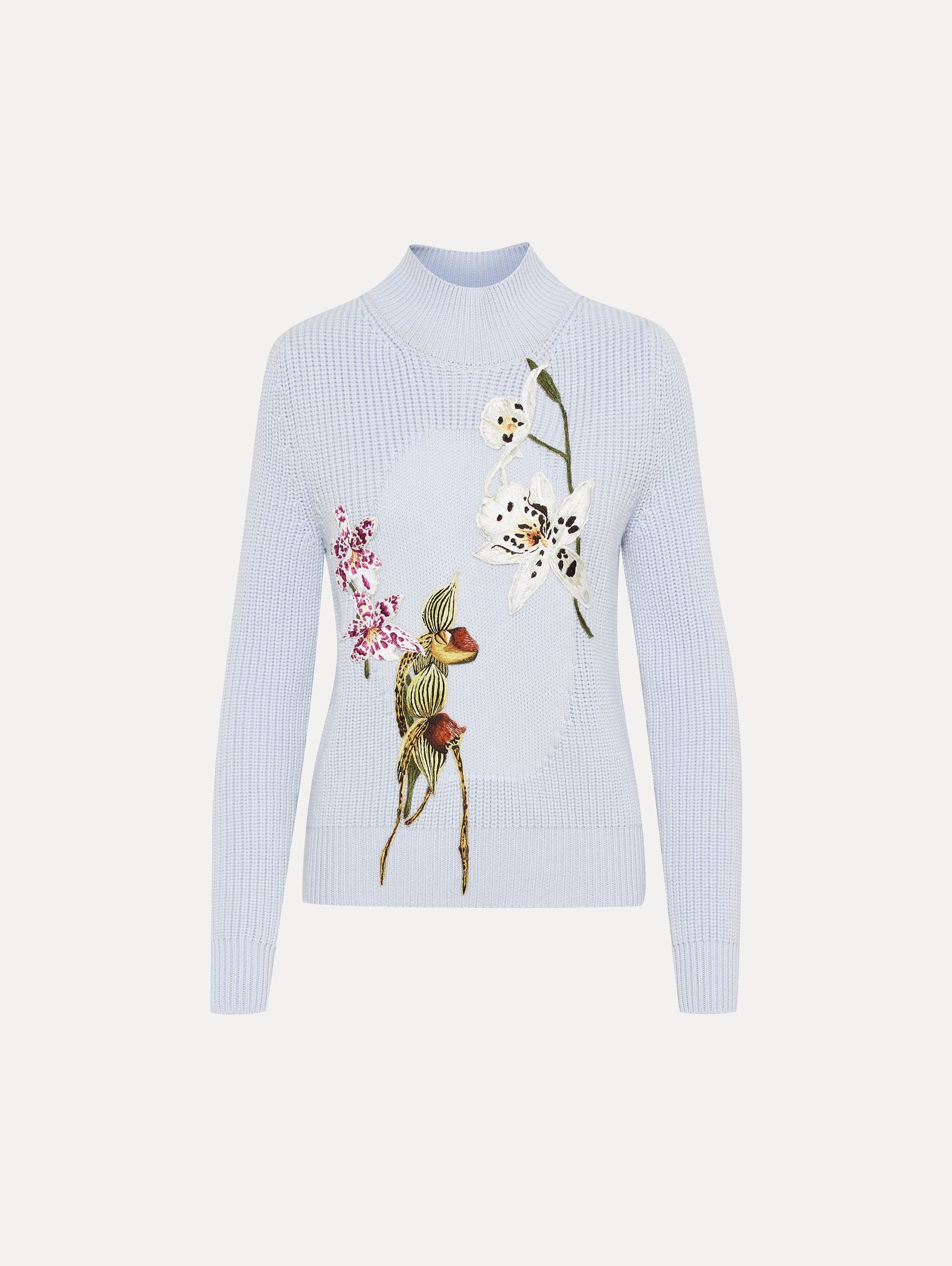 ORCHID EMBROIDERED PORTRAIT PULLOVER - 1
