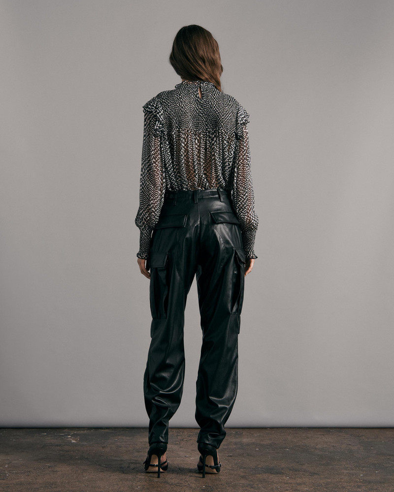 Sands Faux Leather Cargo Pant Relaxed Fit Pant 5