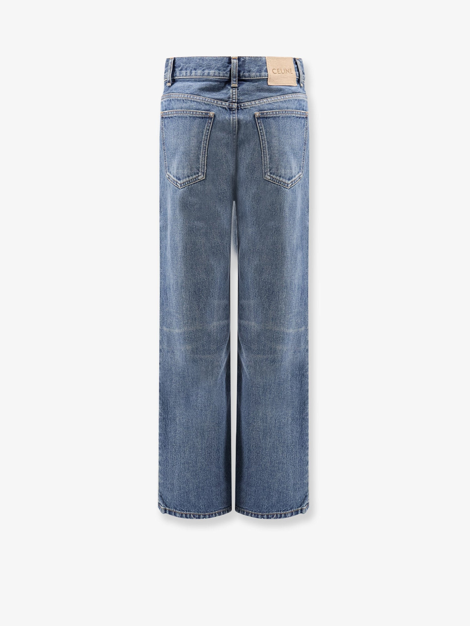 Celine Women Stone-Washed Cotton Jeans - 2