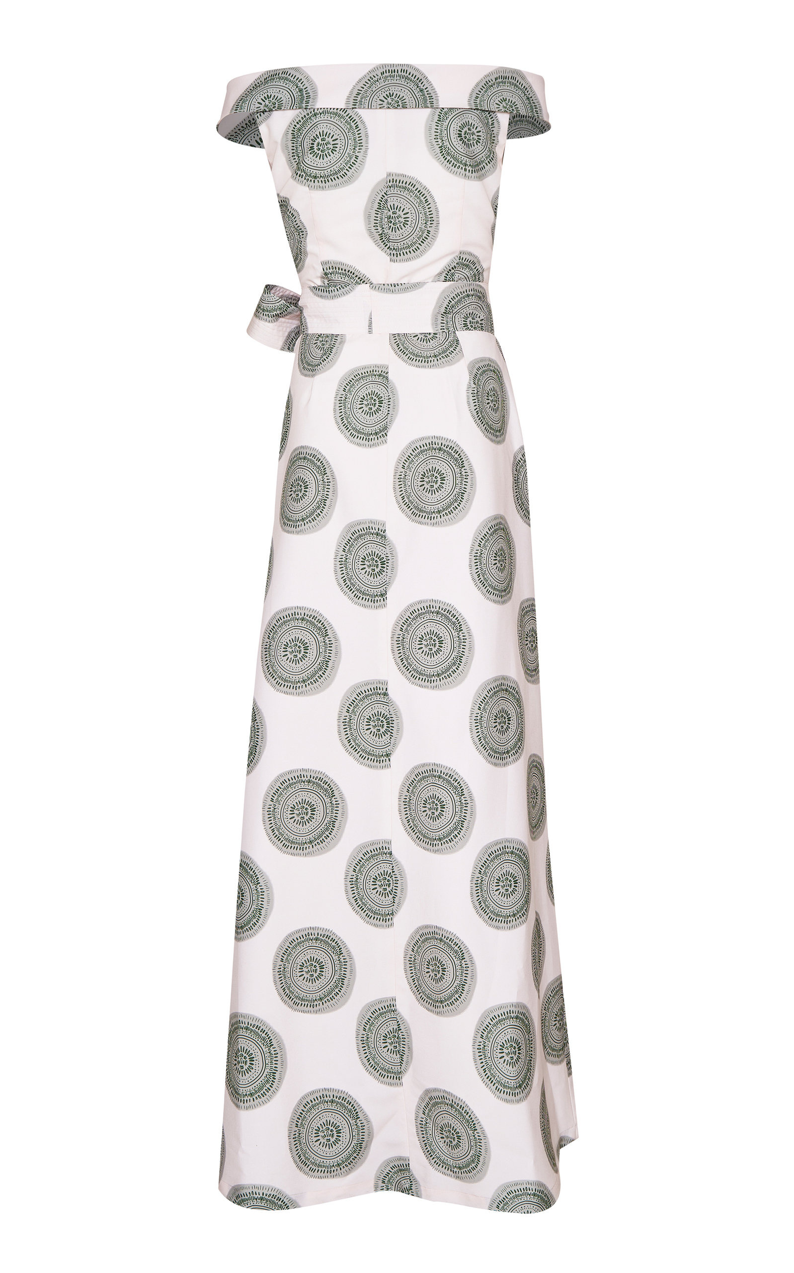 Ocre Cotton Poplin Wrap Maxi Dress green - 3