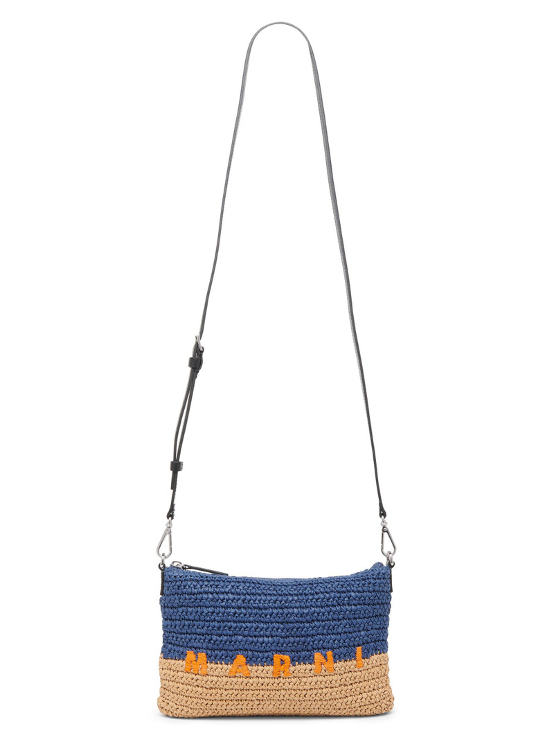 Men's Logo Woven Flat Pochette Bag - Blue Pompe Carrot 5