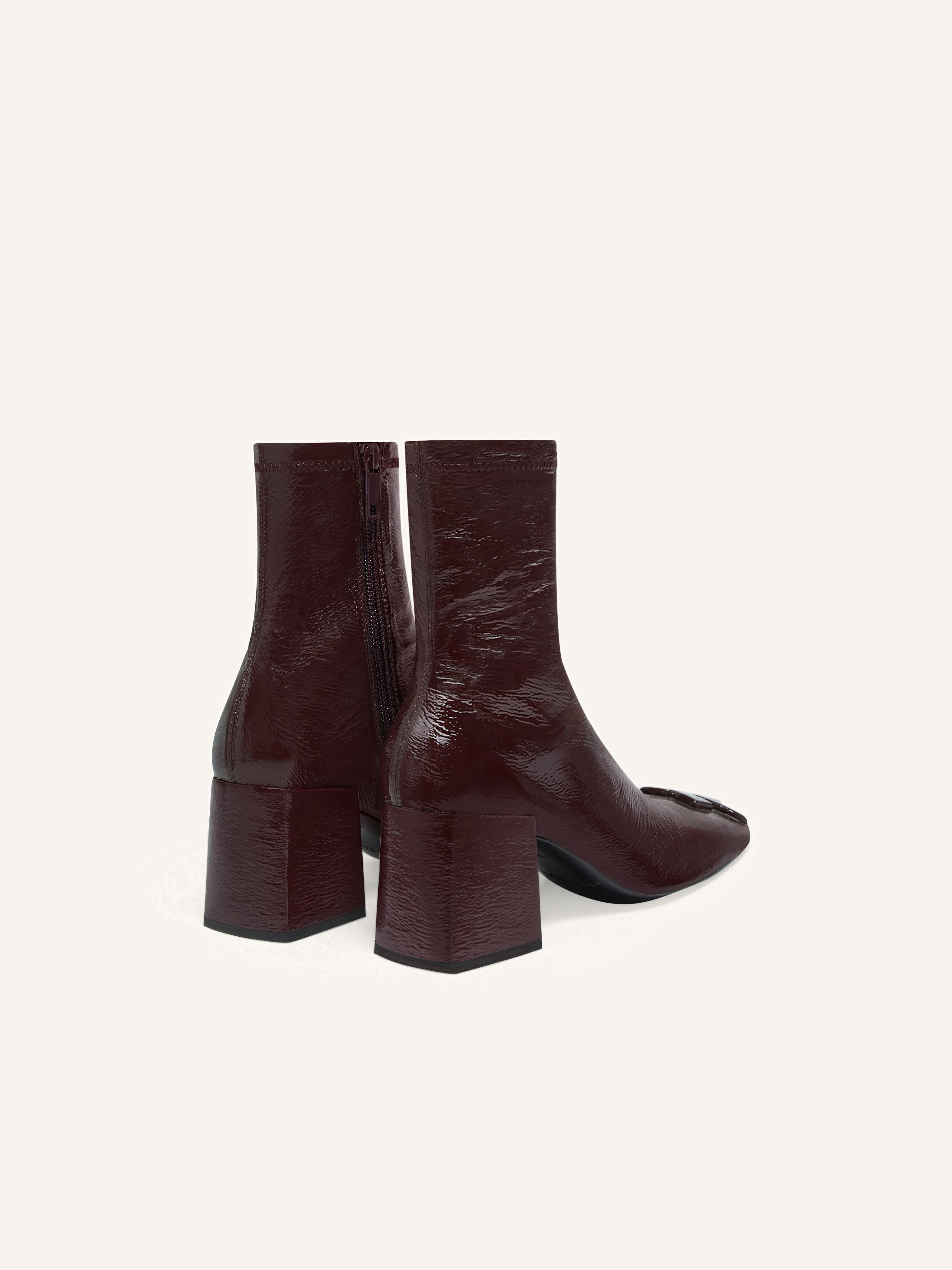 REEDITION VINYL ANKLE BOOTS - 3