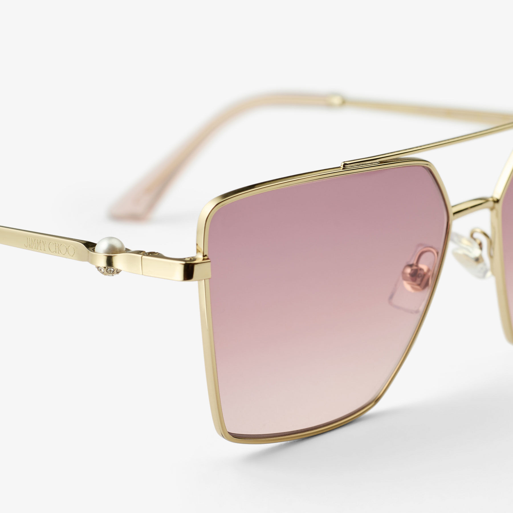 Joss 
Pale Gold Square Sunglasses - 3