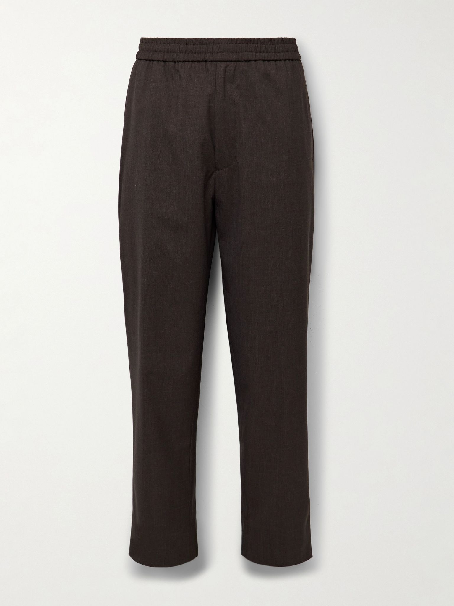Walter Straight-Leg Virgin Wool-Blend Suit Trousers Brown - 1