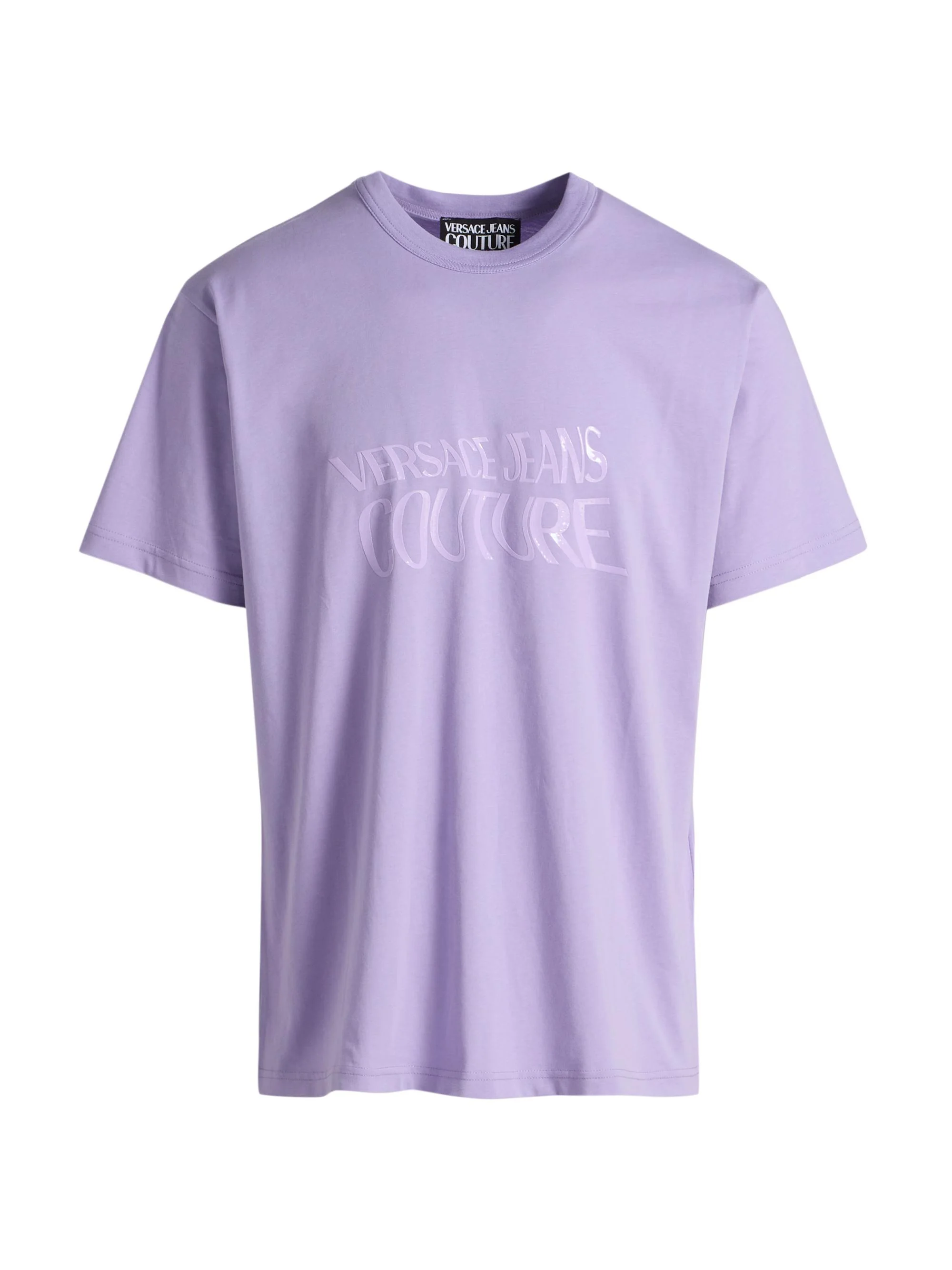 Men's Screen-Printed Logo Cotton T-Shirt - Lilac - 1
