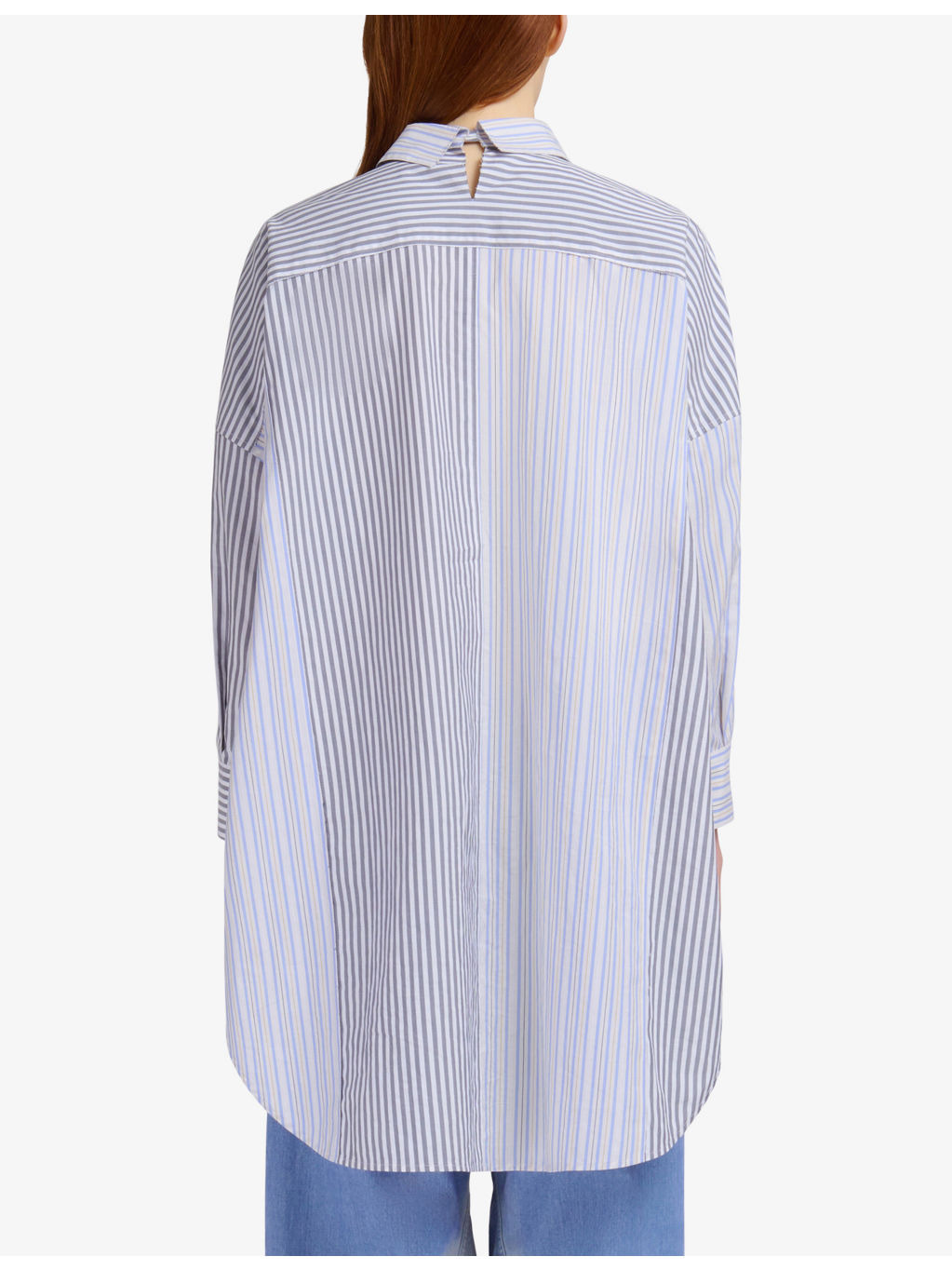 Oversized Striped Cotton Shirt - 4