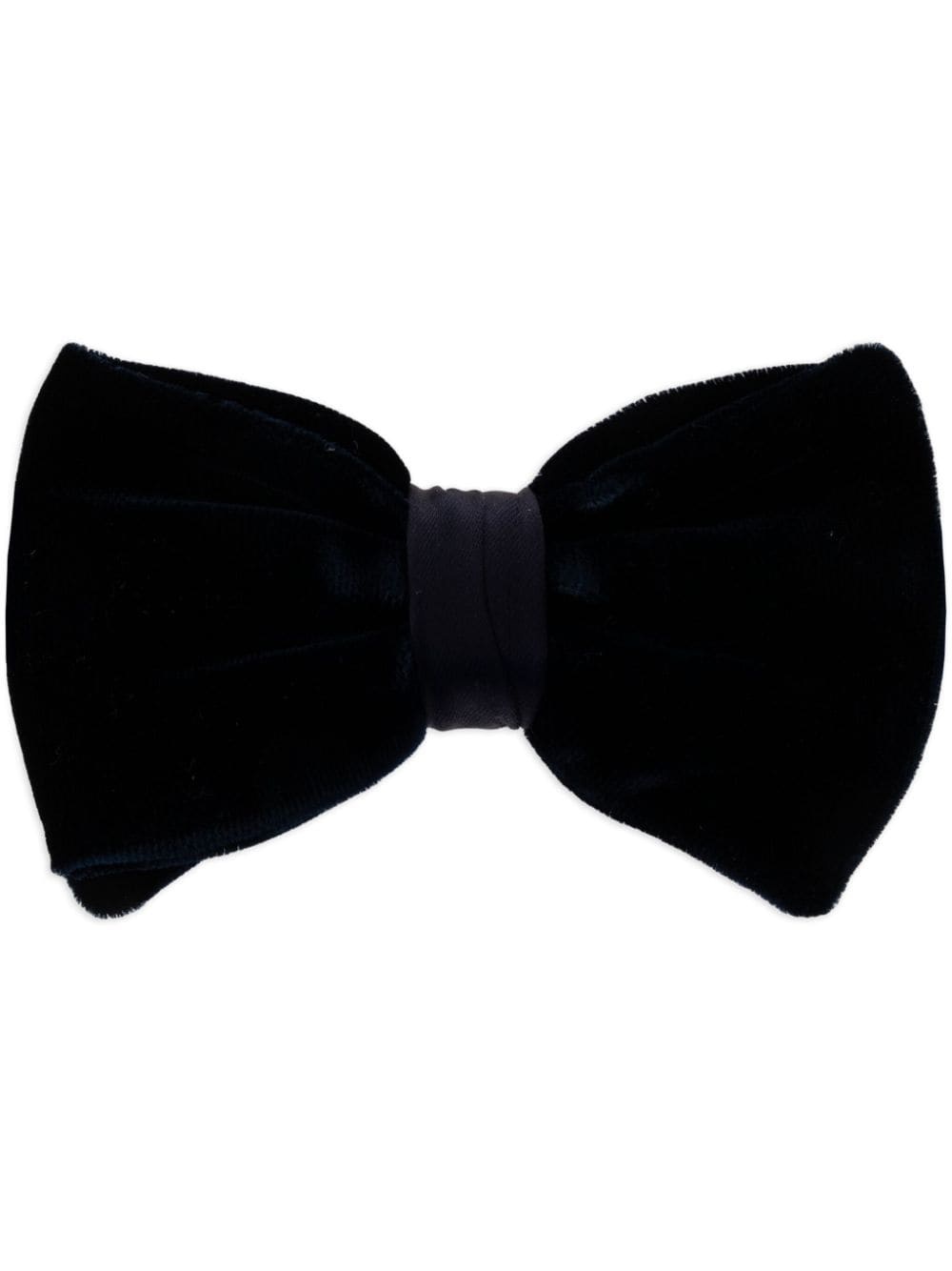 hook-fastening velvet bow tie - 1