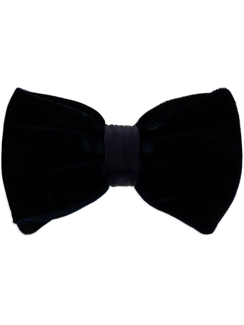 hook-fastening velvet bow tie 1