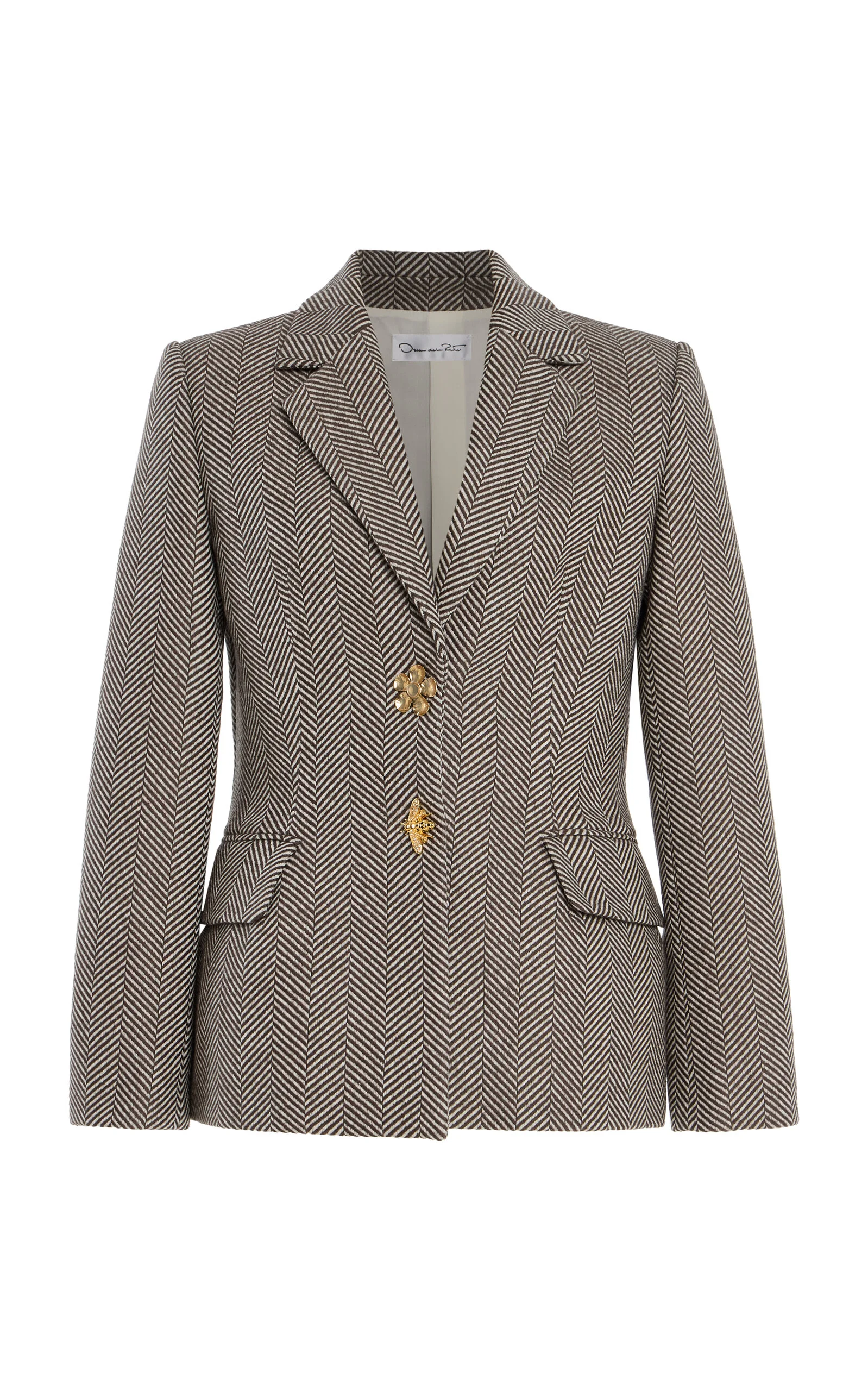 Tailored Cashmere-Blend Blazer taupe - 1