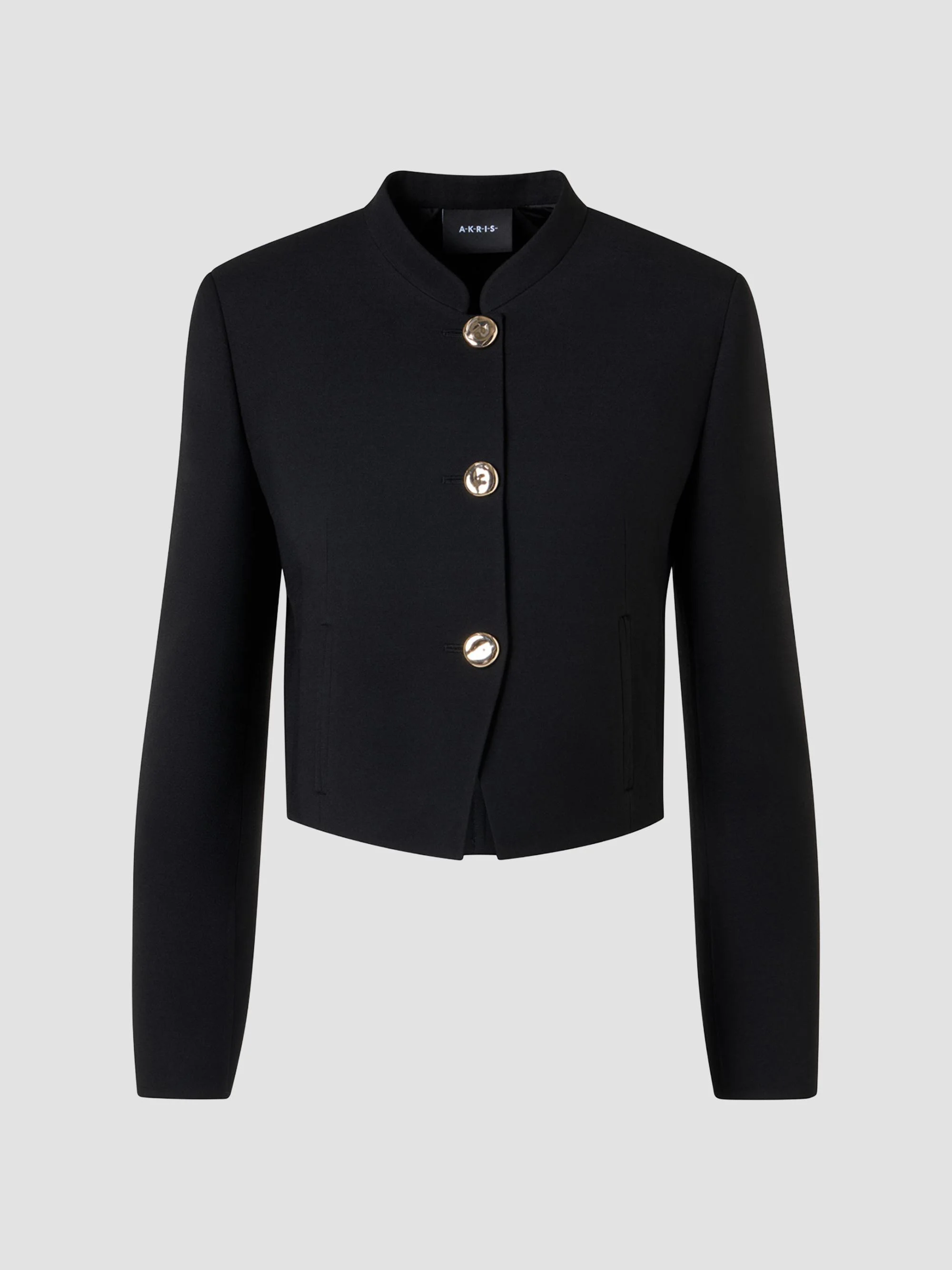 Women's Kadet Virgin Wool Crop Jacket - Black - 1