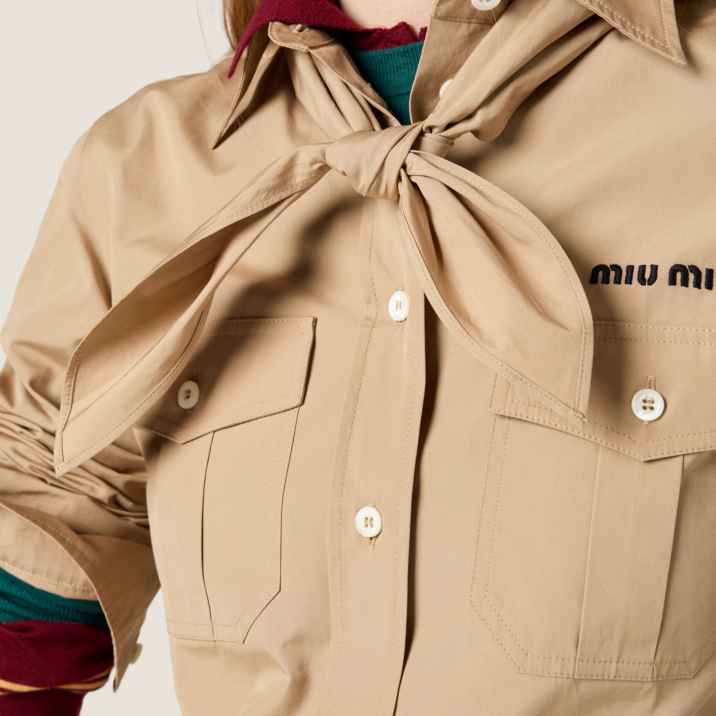 Poplin shirt with neckerchief - 5