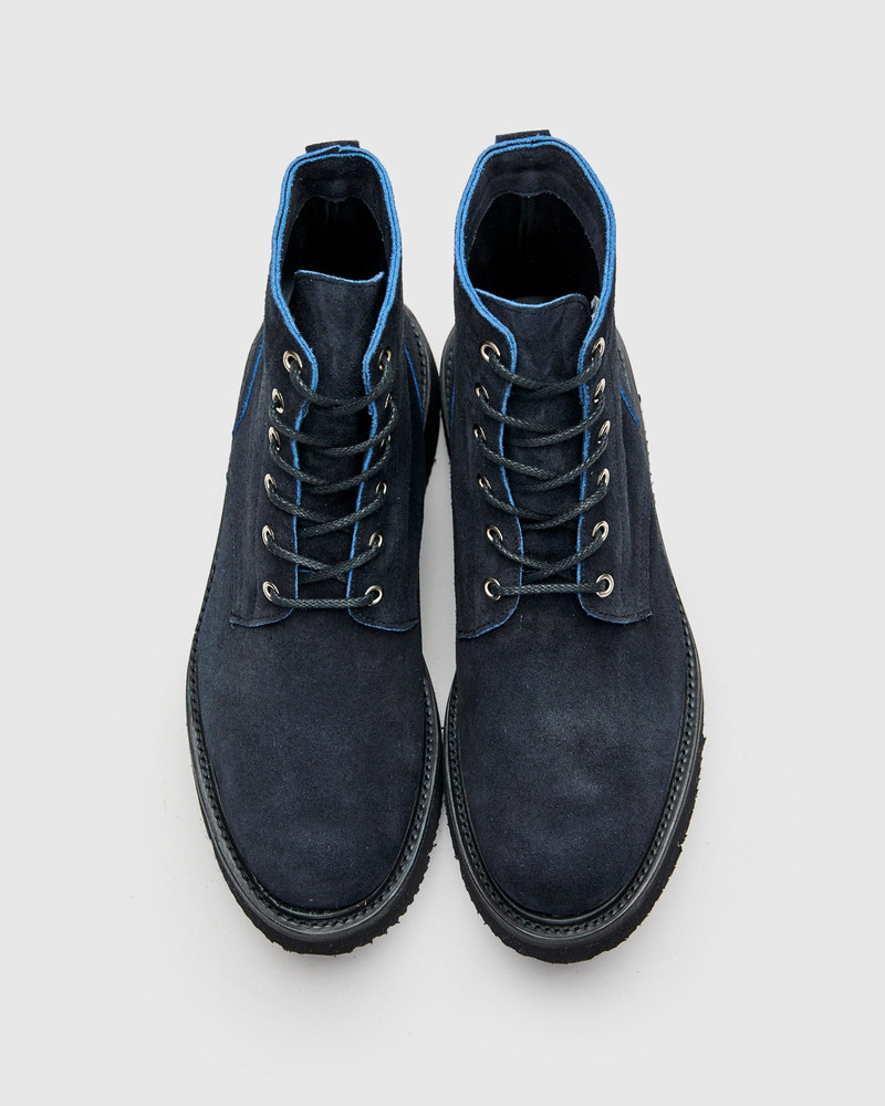 Black Ice Boot in Navy Ottoman Scuff-Off 6