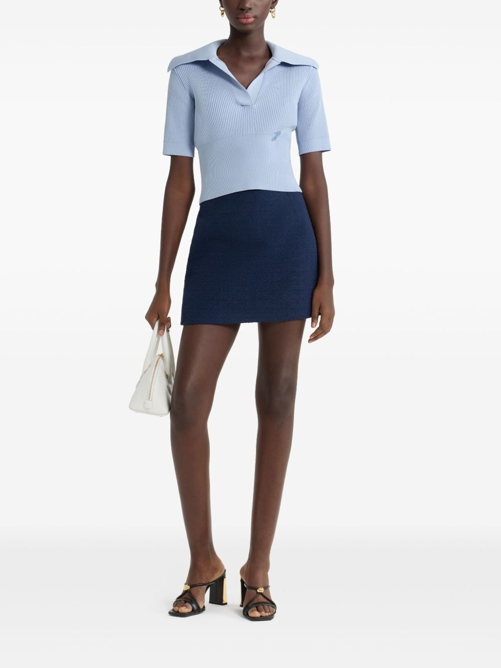 organic-cotton tweed mini skirt - 2