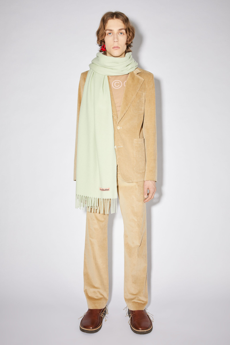 Acne Studios Oversized fringed wool scarf - Pale green outlook