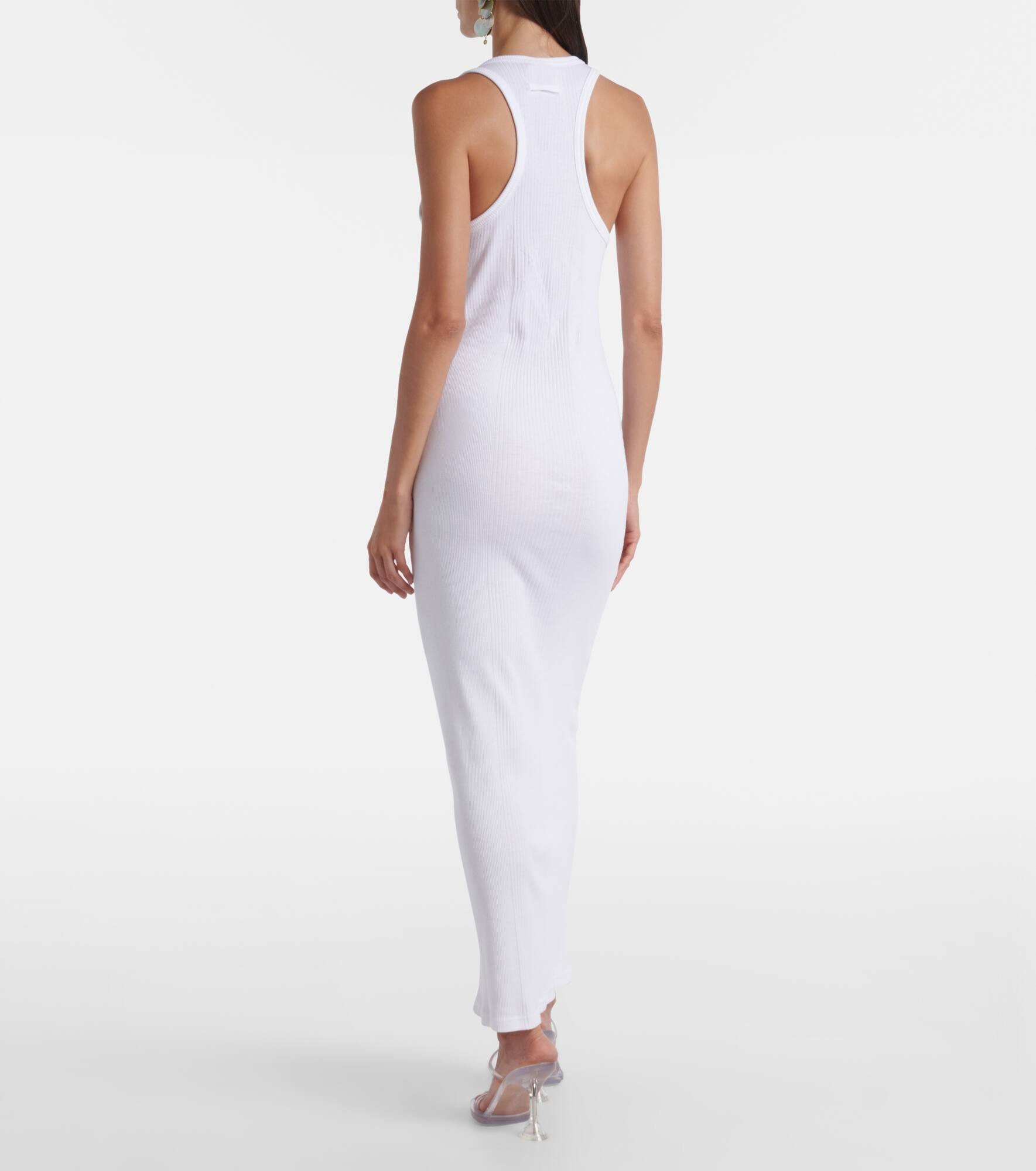 Piercing cotton jersey maxi dress - 3