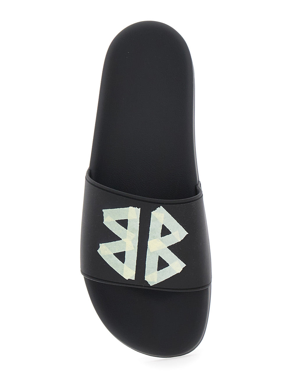 Balenciaga Men Black Sandals With Maxi Contrasting Logo In Tech Fabric Man - 4
