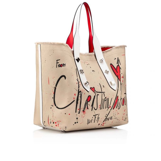 Frangibus Tote Bag BEIGE-BLACK/SNOW/SILVER - 3