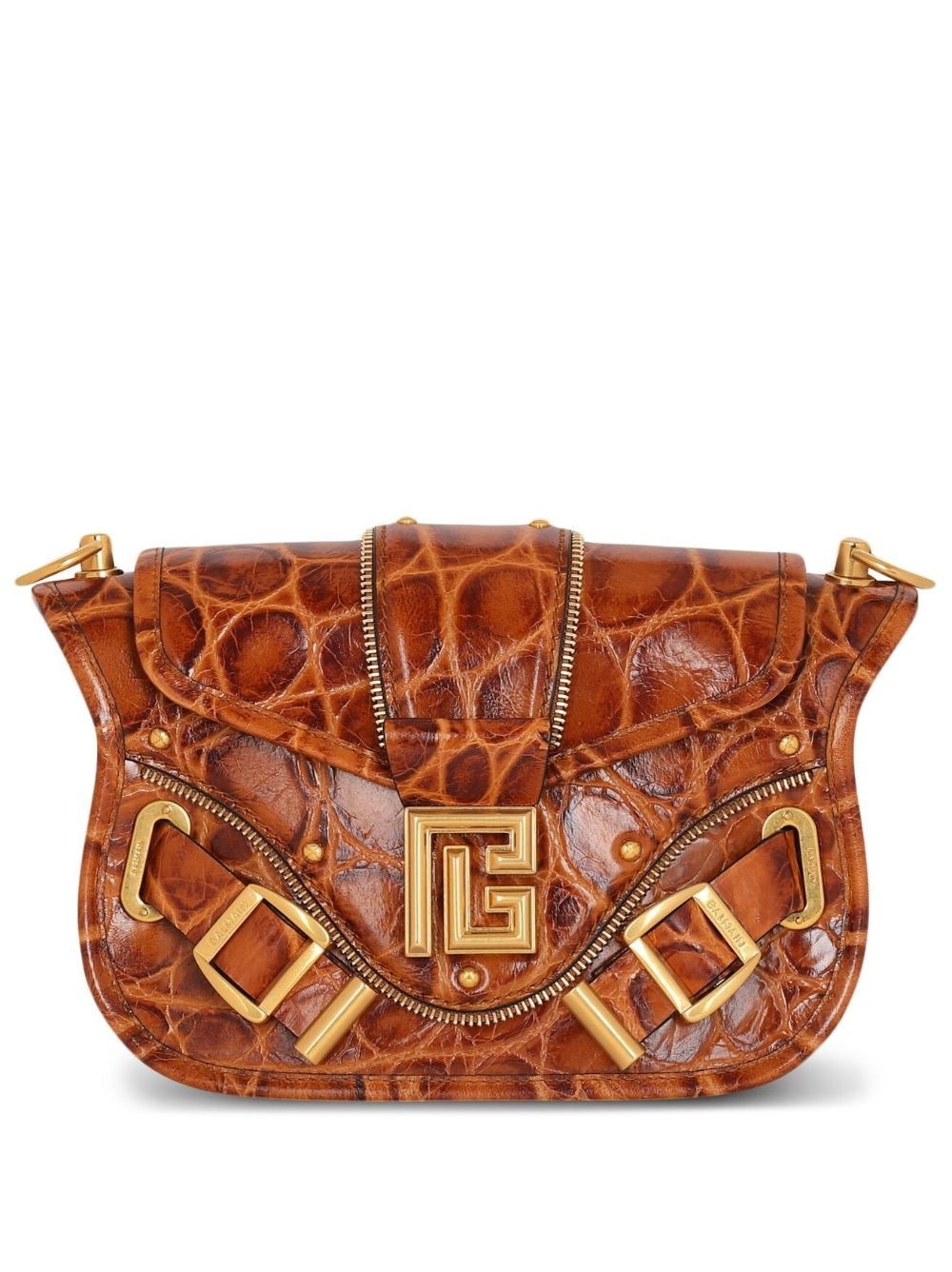 Blaze crocodile-embossed shoulder bag - 1