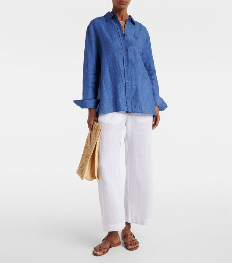 velvet Lola linen wide-leg pants outlook