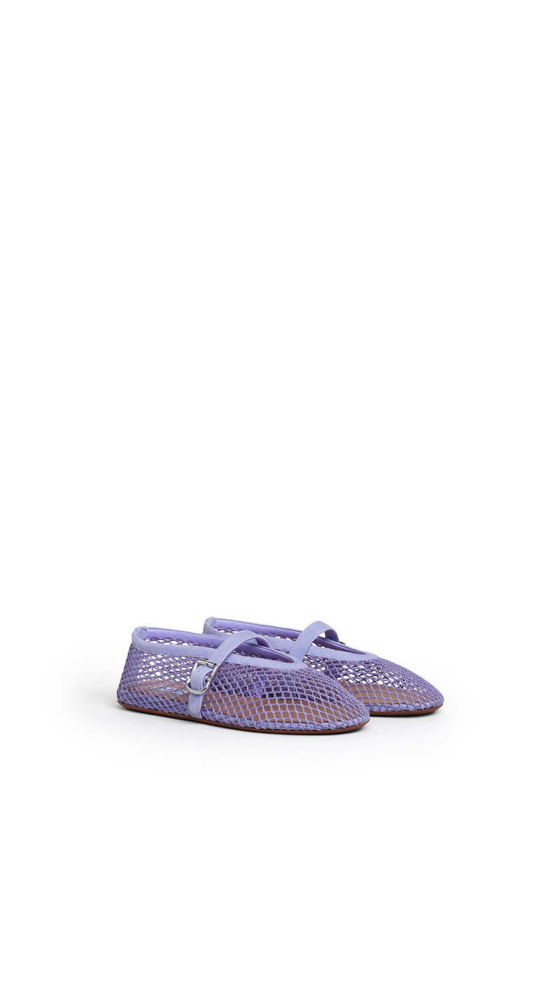 Alaïa BALLET FLATS IN FISHNET AND SUEDE outlook