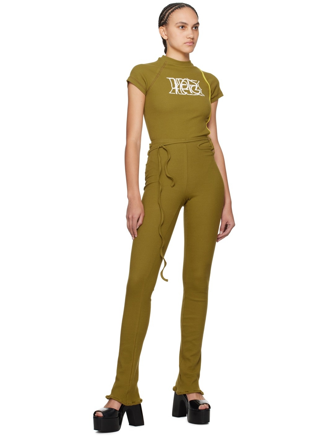Khaki Rib Bodysuit - 5