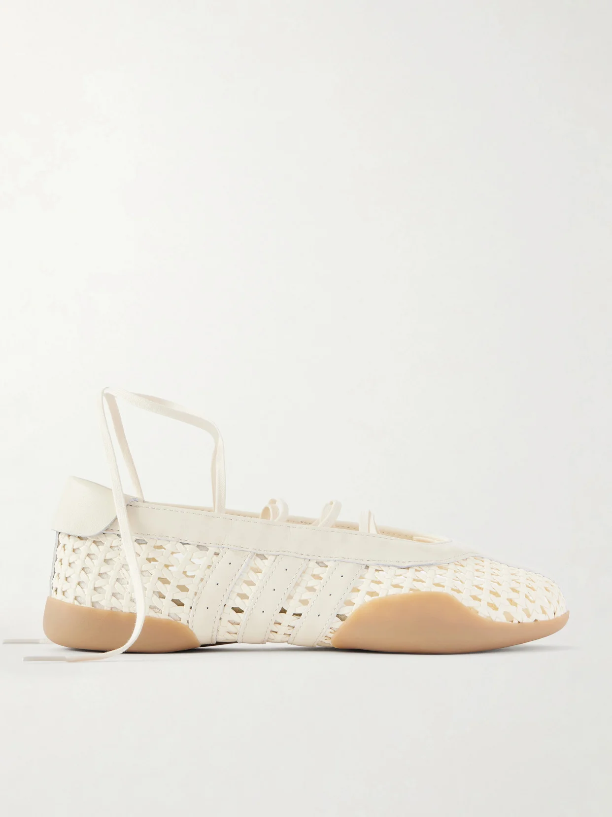 Taekwondo Mei Ballet Leather-trimmed Rubber Sneakers - 1