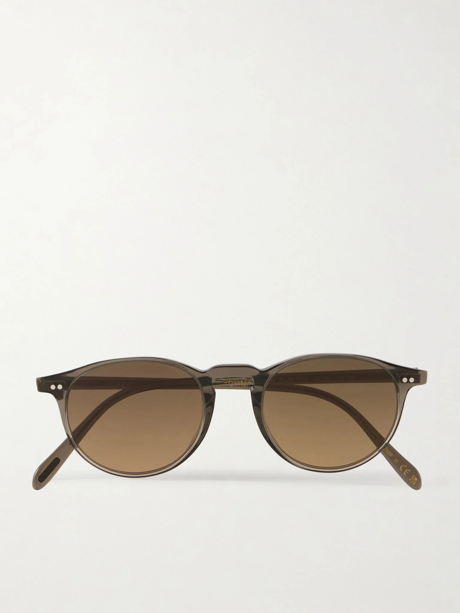 Riley Sun Round-Frame Acetate Sunglasses Brown - 1