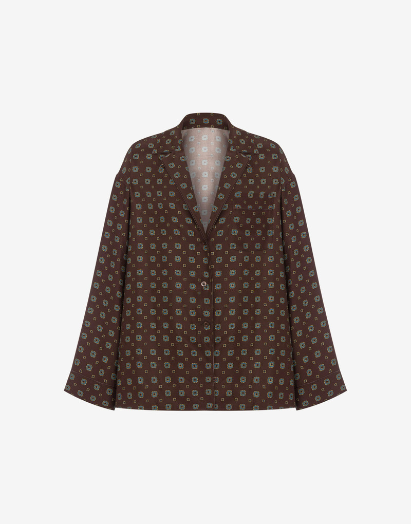 SHIRT IN SATIN TIE PRINT - 1