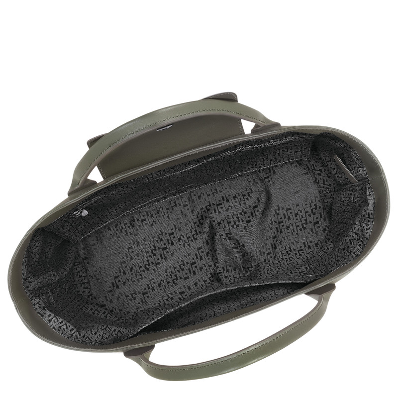 Le Pliage Xtra M Boots bag Khaki - Leather 5