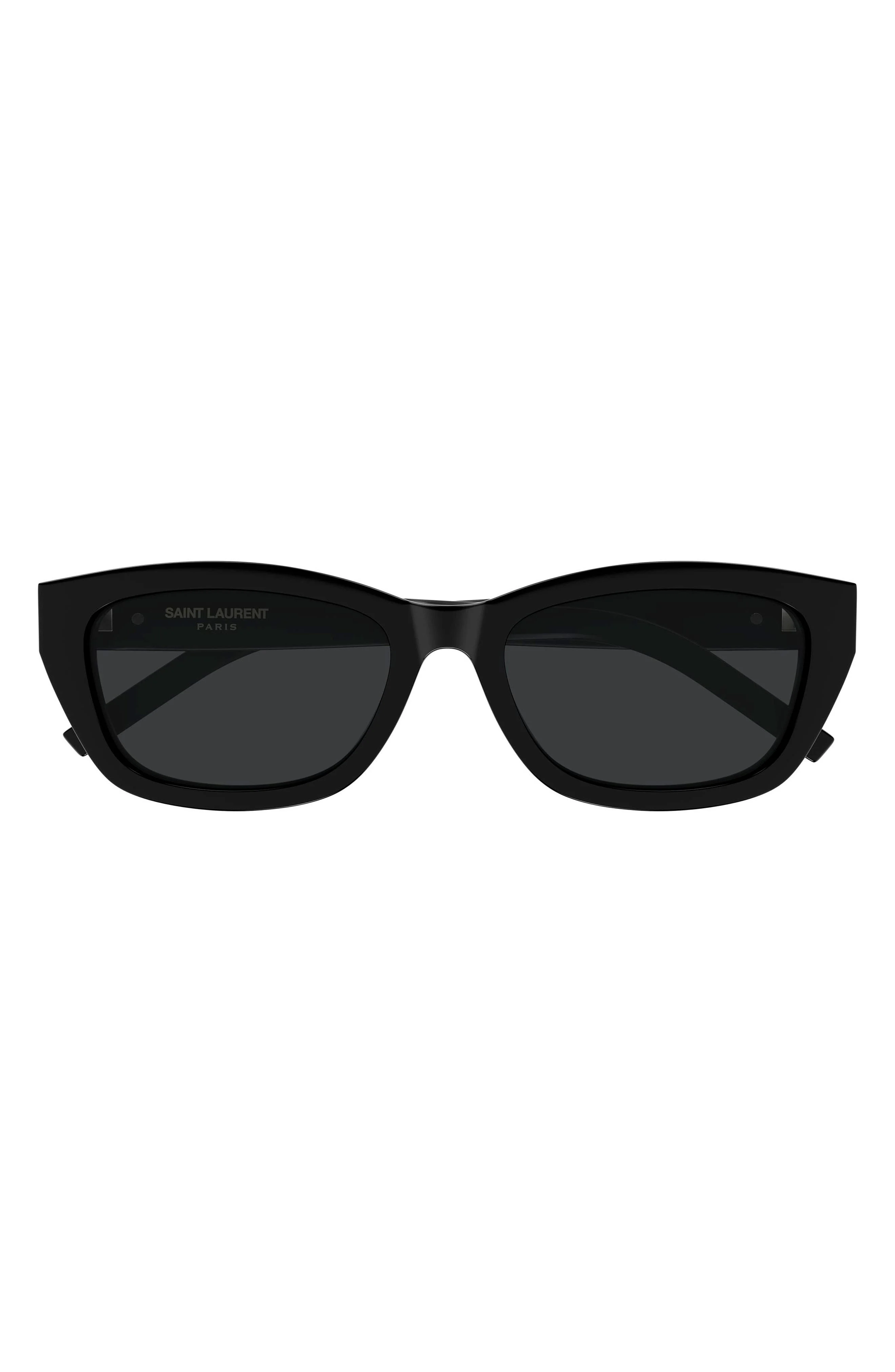 Saint Laurent 55mm Rectangular Sunglasses in Black at Nordstrom - 1