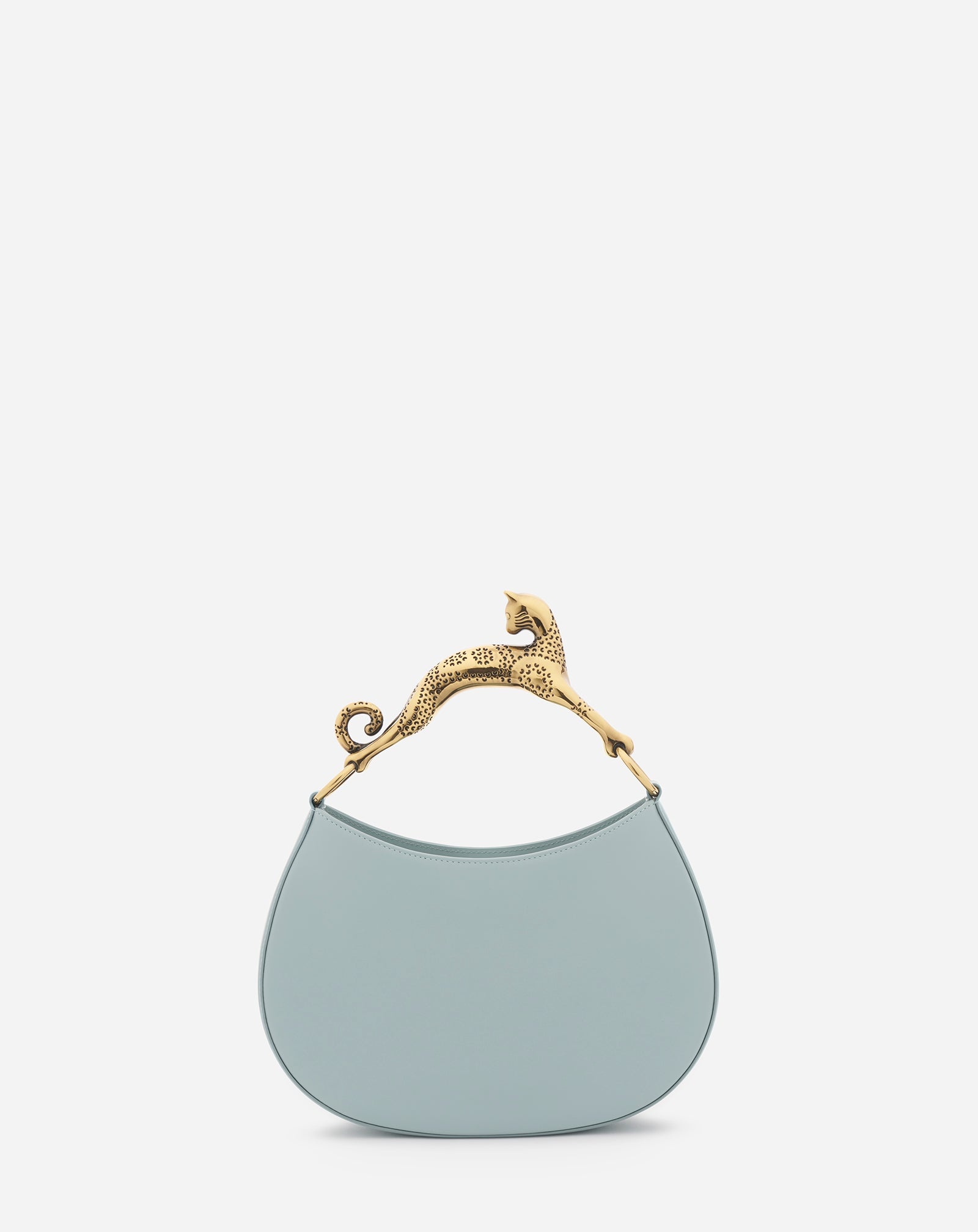 SMALL LEATHER HOBO CAT BAG - 3