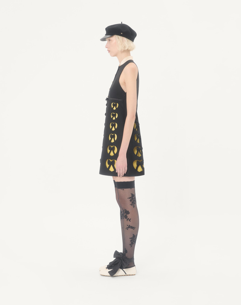 EMBROIDERED CREPE COUTURE SHORT DRESS 6