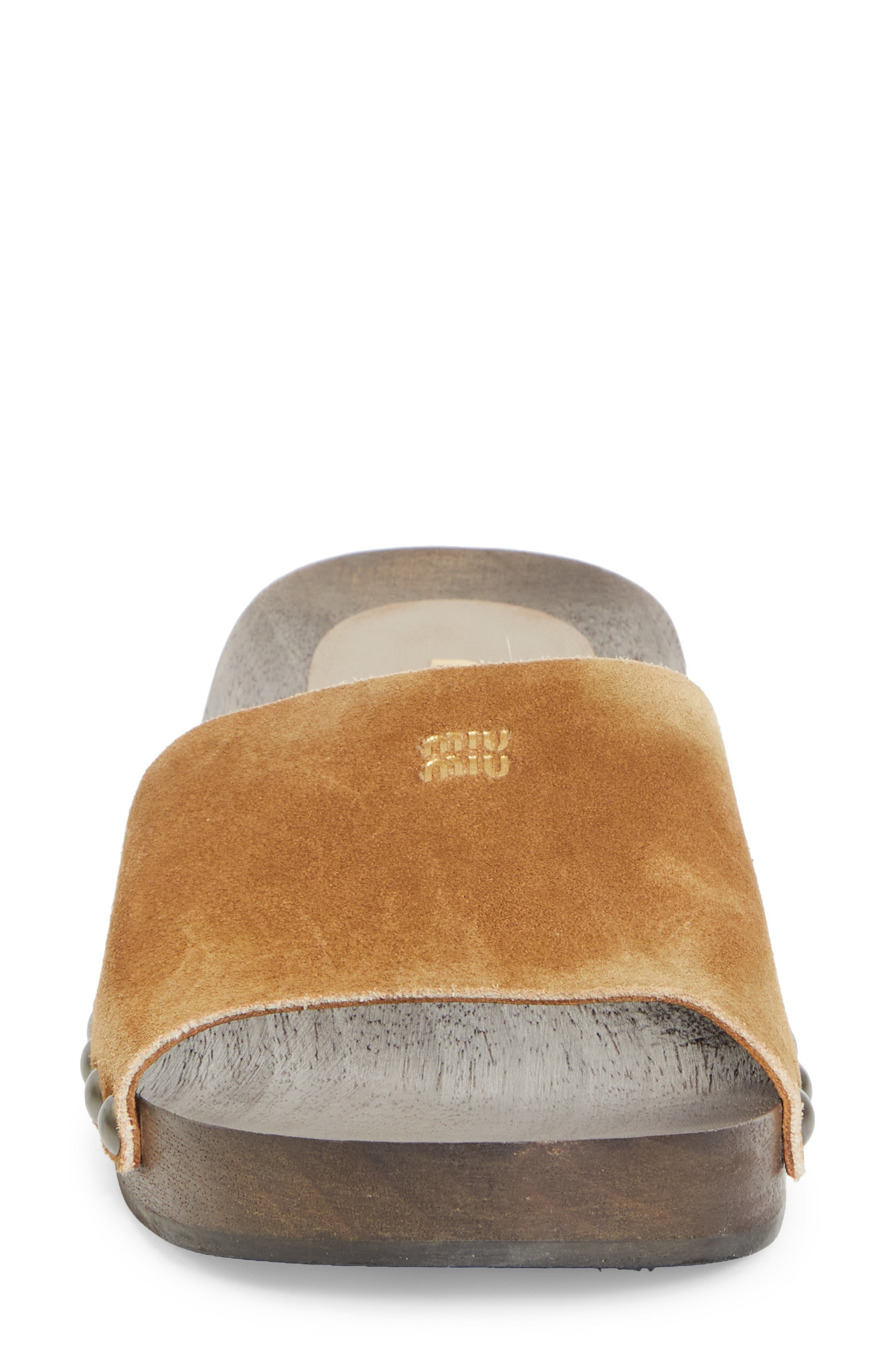 Miu Miu Clog Slide Sandal in Cannella at Nordstrom - 4