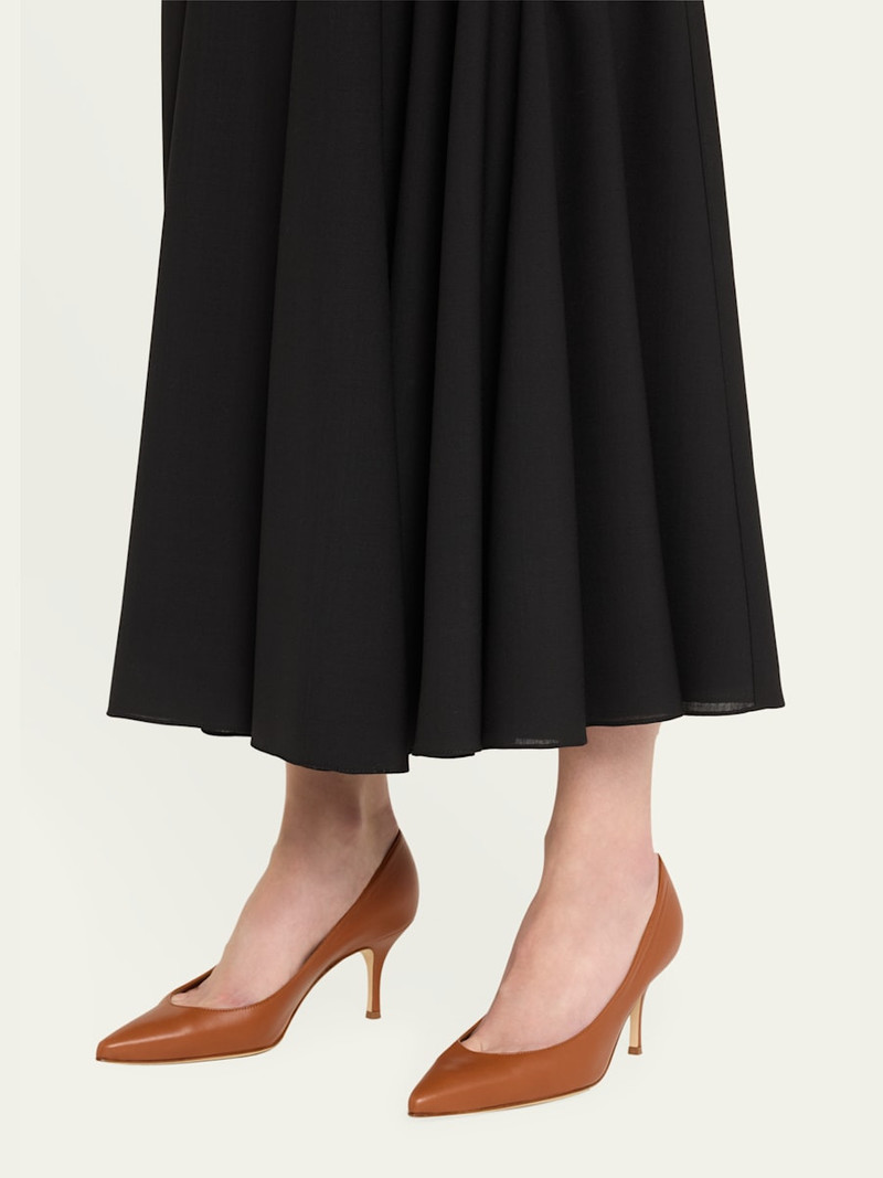 Manolo Blahnik Kietta Leather Stiletto Pumps outlook