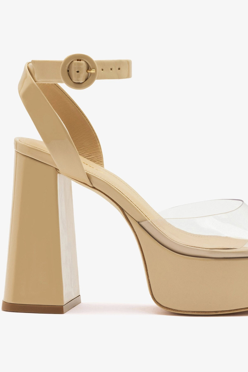 Dolly Clear Sandal Sand Patent Leather 4