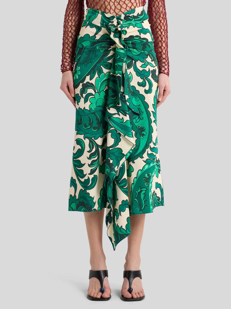 FLORAL PAISLEY PRINT와 MIDI SKIRT 2