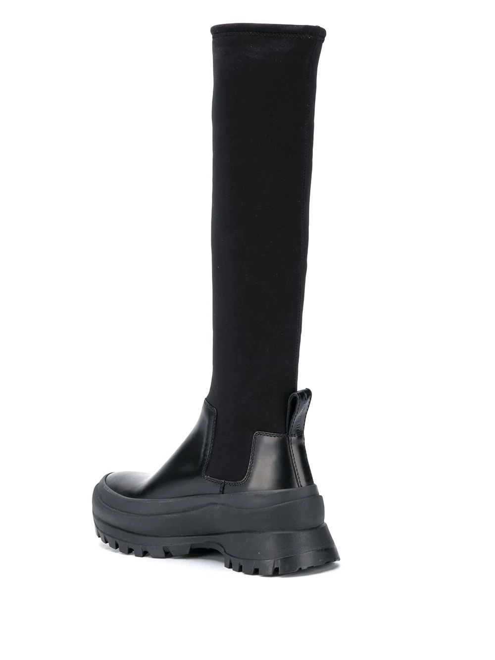 panelled-design knee-high boots - 3