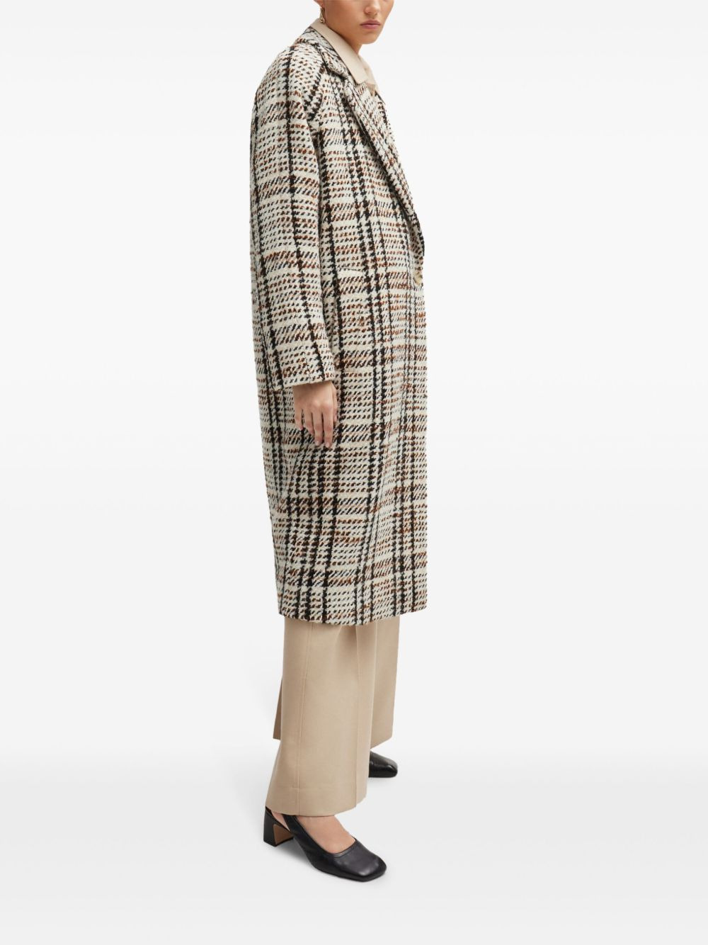 check-pattern coat - 4