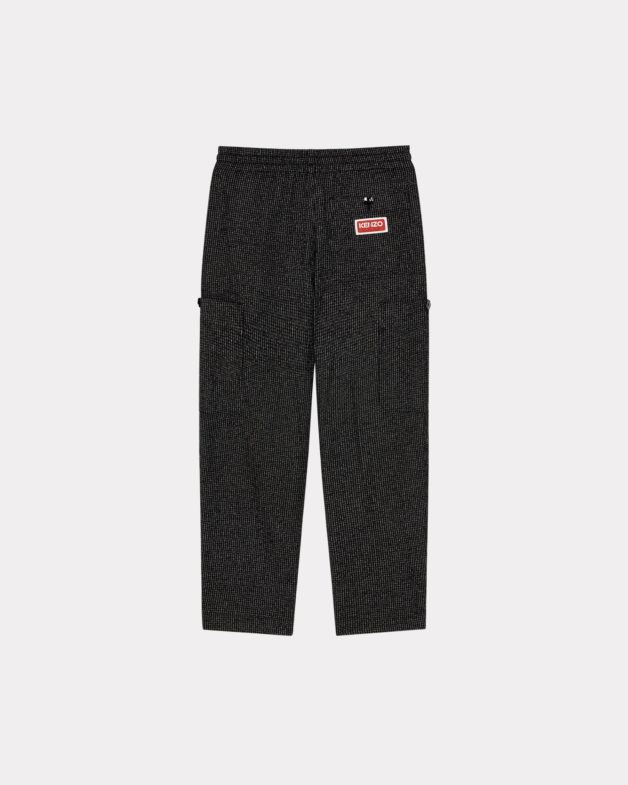 Checked wool cargo trousers - 2