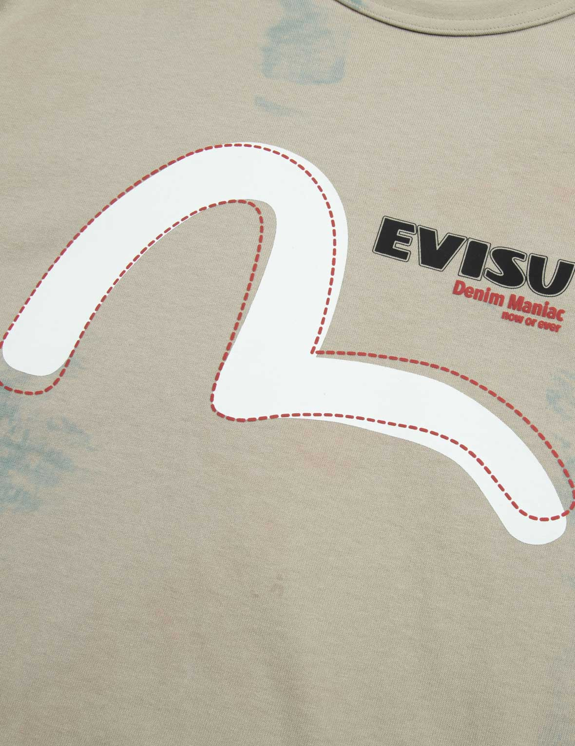 SEAGULL AND LOGO PRINT LOOSE FIT T-SHIRT - 7