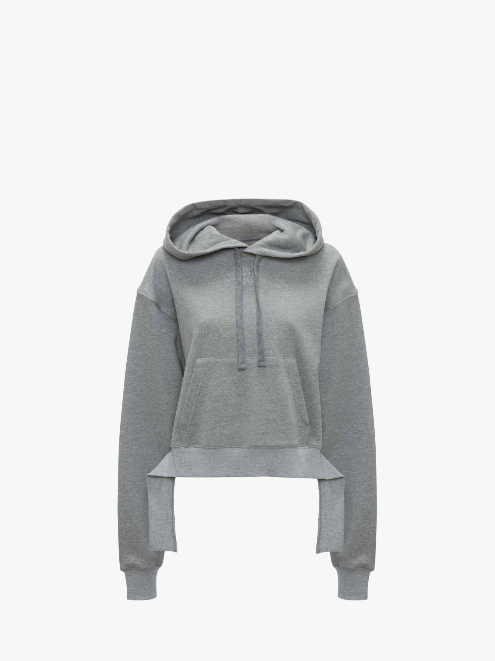 DECONSTRUCTED HEM CROPPED HOODIE - 1