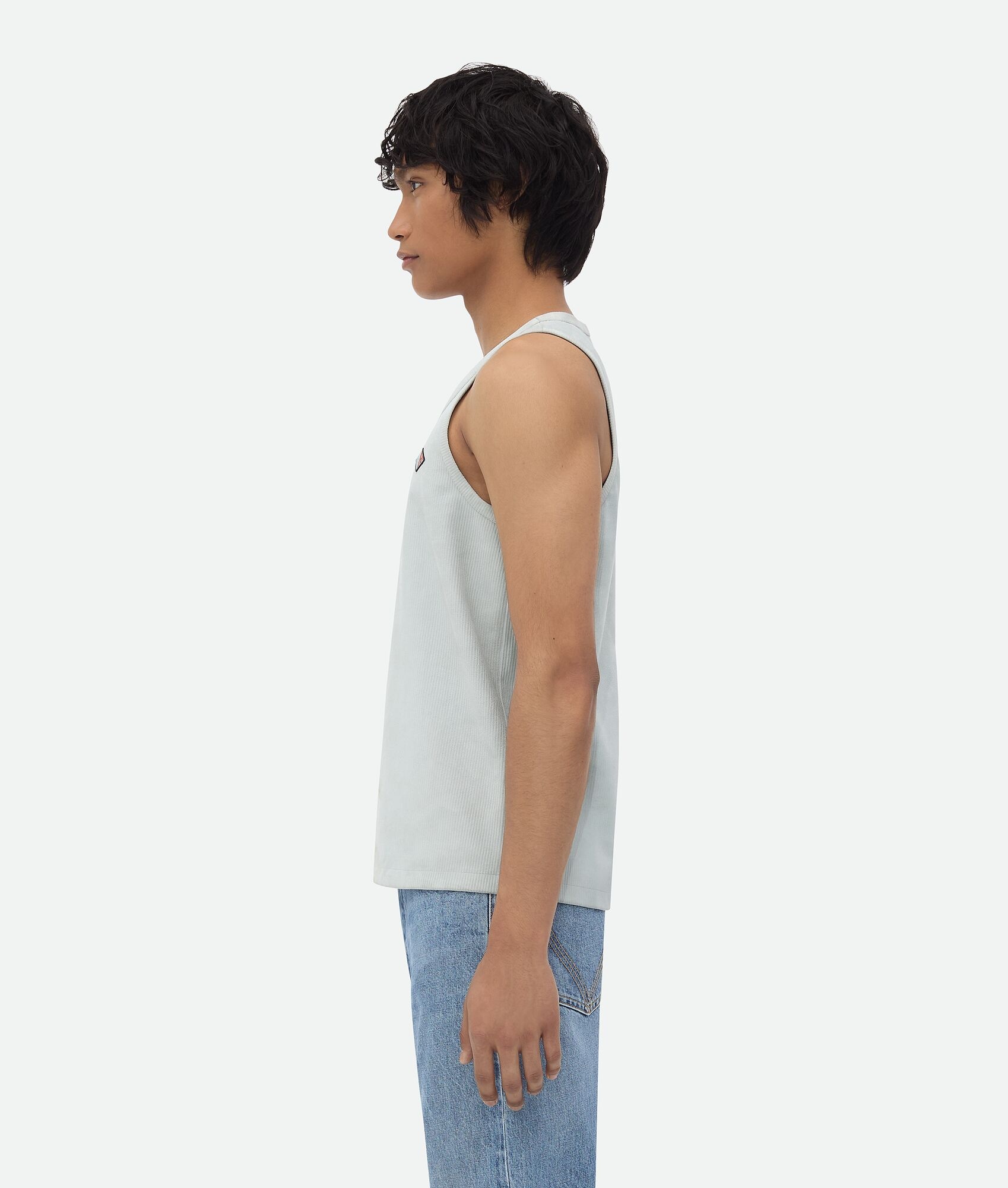 Jersey Rib Leather Tank Top - 2