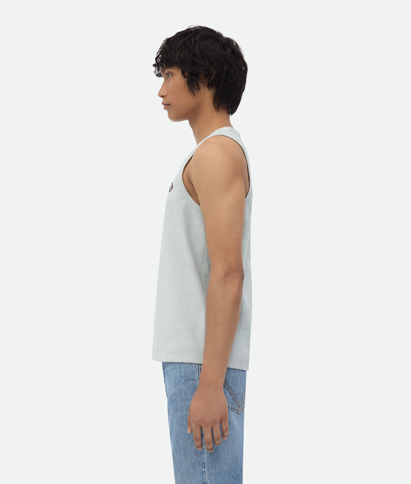 Bottega Veneta Jersey Rib Leather Tank Top outlook