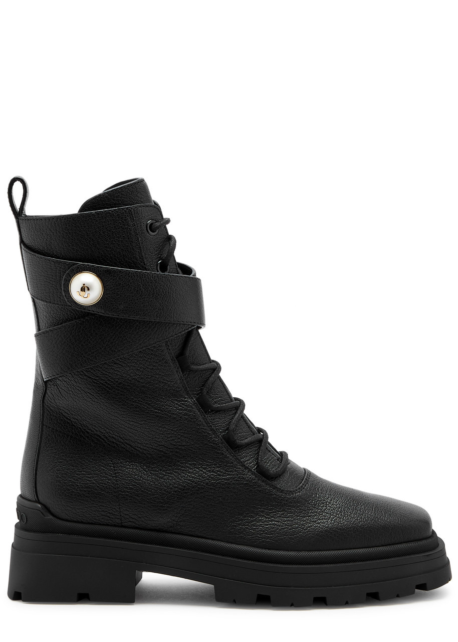 Jimmy Choo Noemi Chunky Leather Ankle Boots - 1