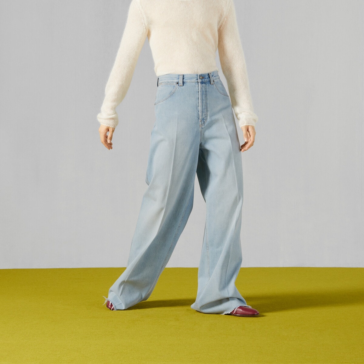 Denim pant with label - 6