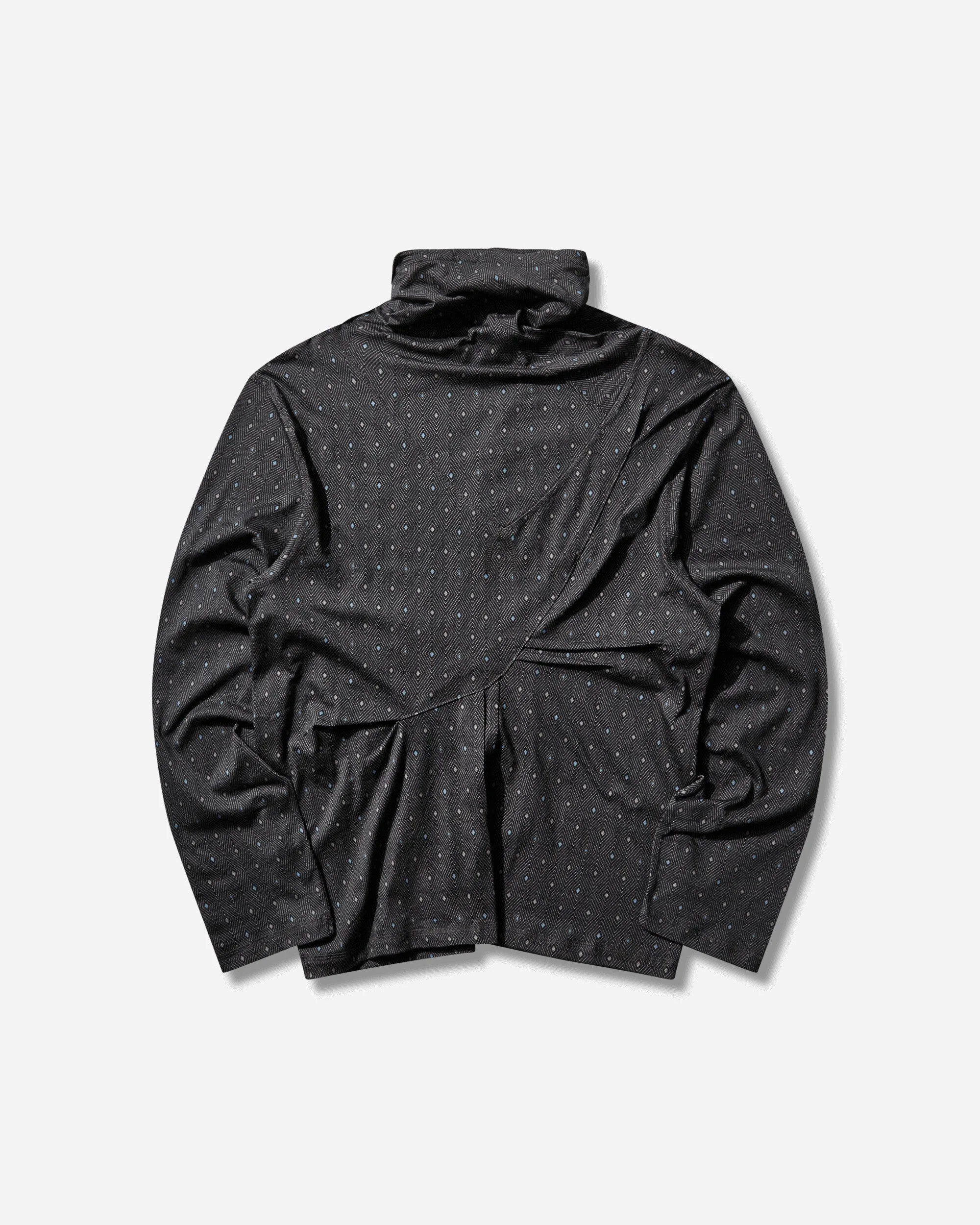 Men's Ohne Long Sleeve Mock Neck Top Black / Sapphire - 1