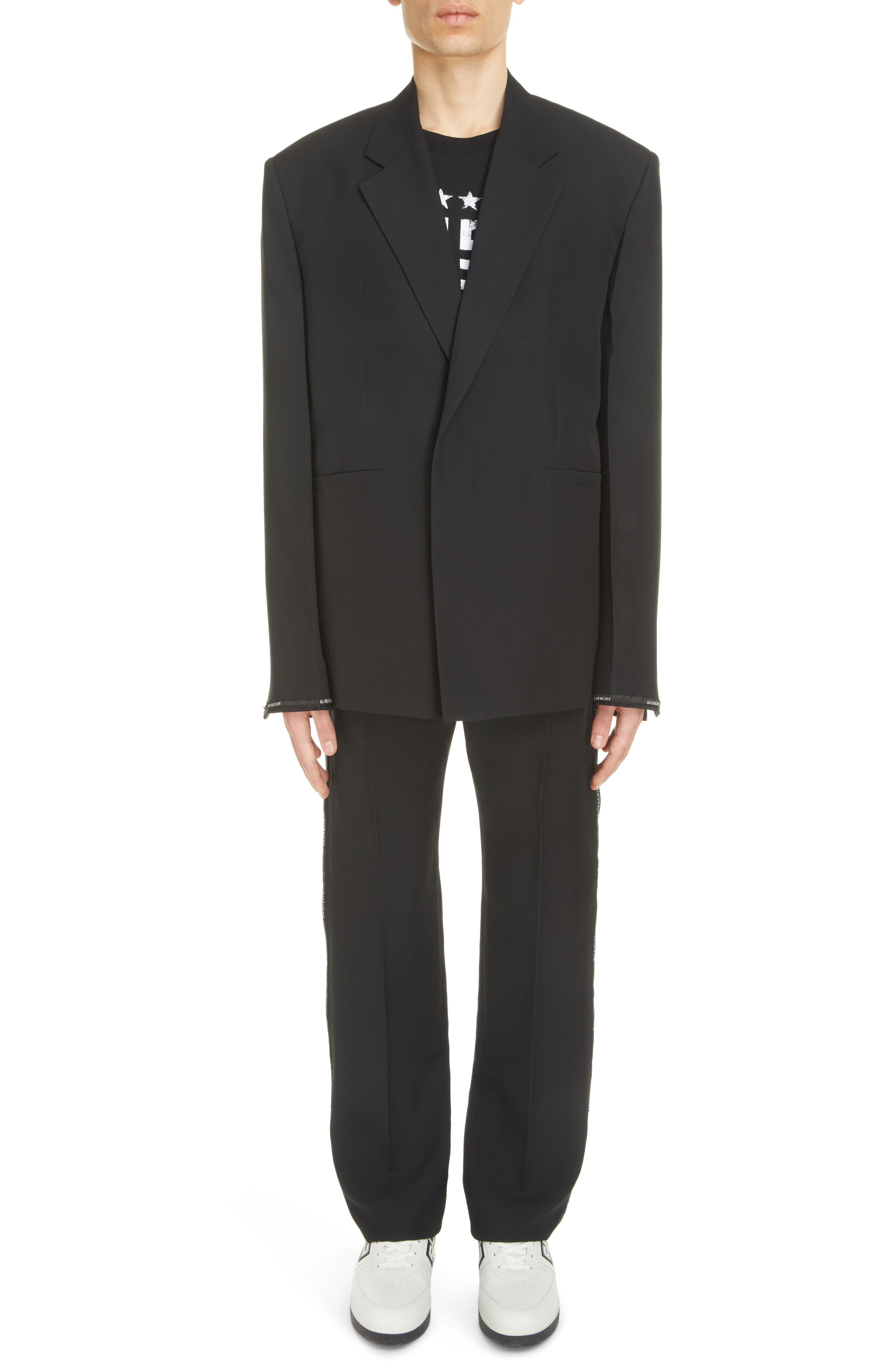 Logo Tape Oversize Virgin Wool Jacket - 6