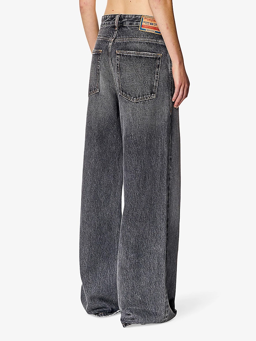 1996 D-Sire distressed wide-leg low-rise jeans - 4