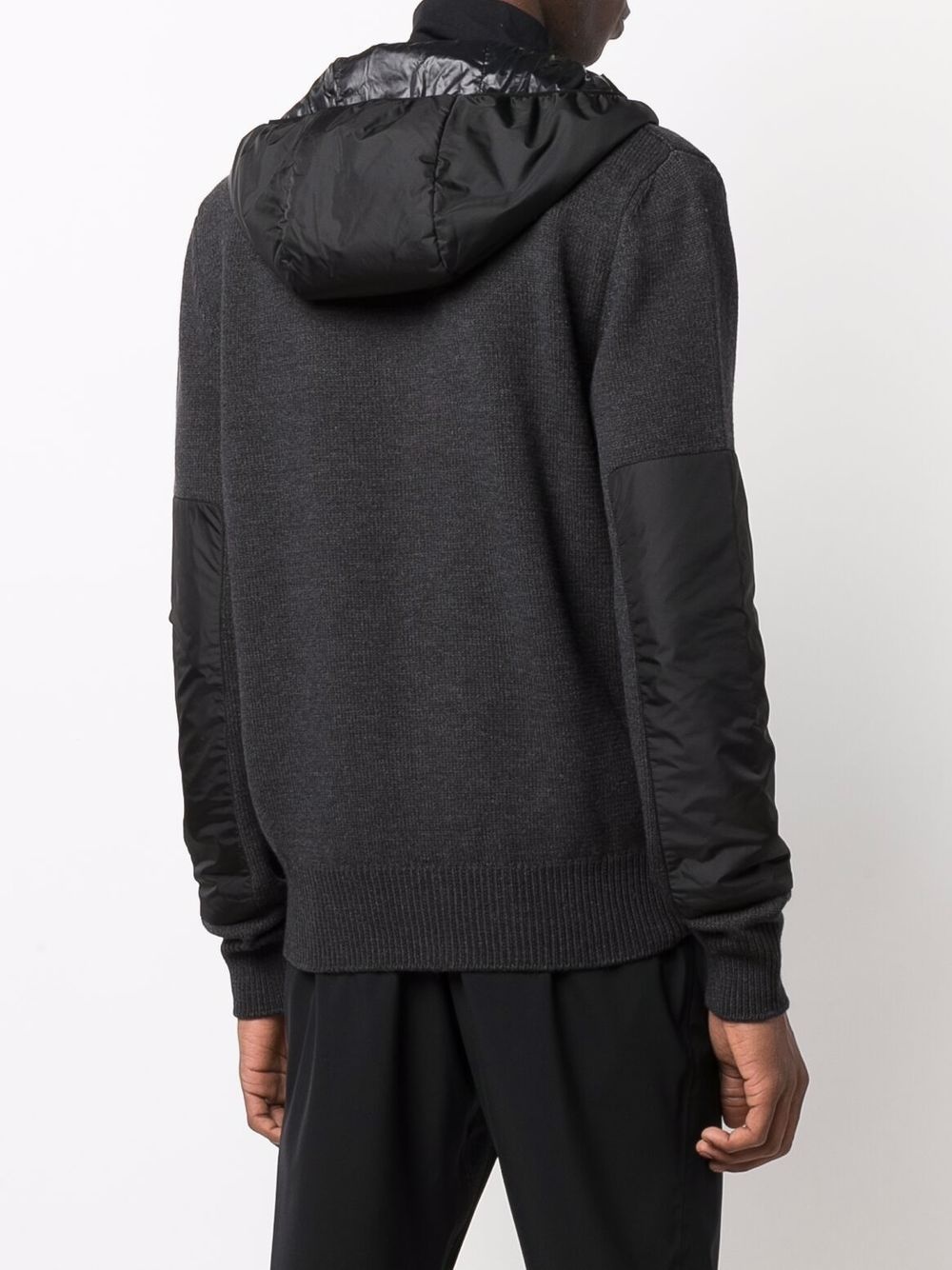 hooded wool zipped jacket - 4